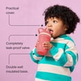 thumbnail image 3 of Vaso con Pajita Tommee Tippee para Niños, Aislante y Antiderrames, Boquilla Resistente a Mordidas, Tapa Abatible, 9 oz, 12+ Meses, Pack de 2 Azul y Rojo, 3 of 4