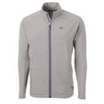 thumbnail image 2 of Men's Cutter & Buck Gray North Carolina Central Eagles Big & Tall Adapt Eco Knit Hybrid Recycled Full-Zip Jacket, 2 of 3