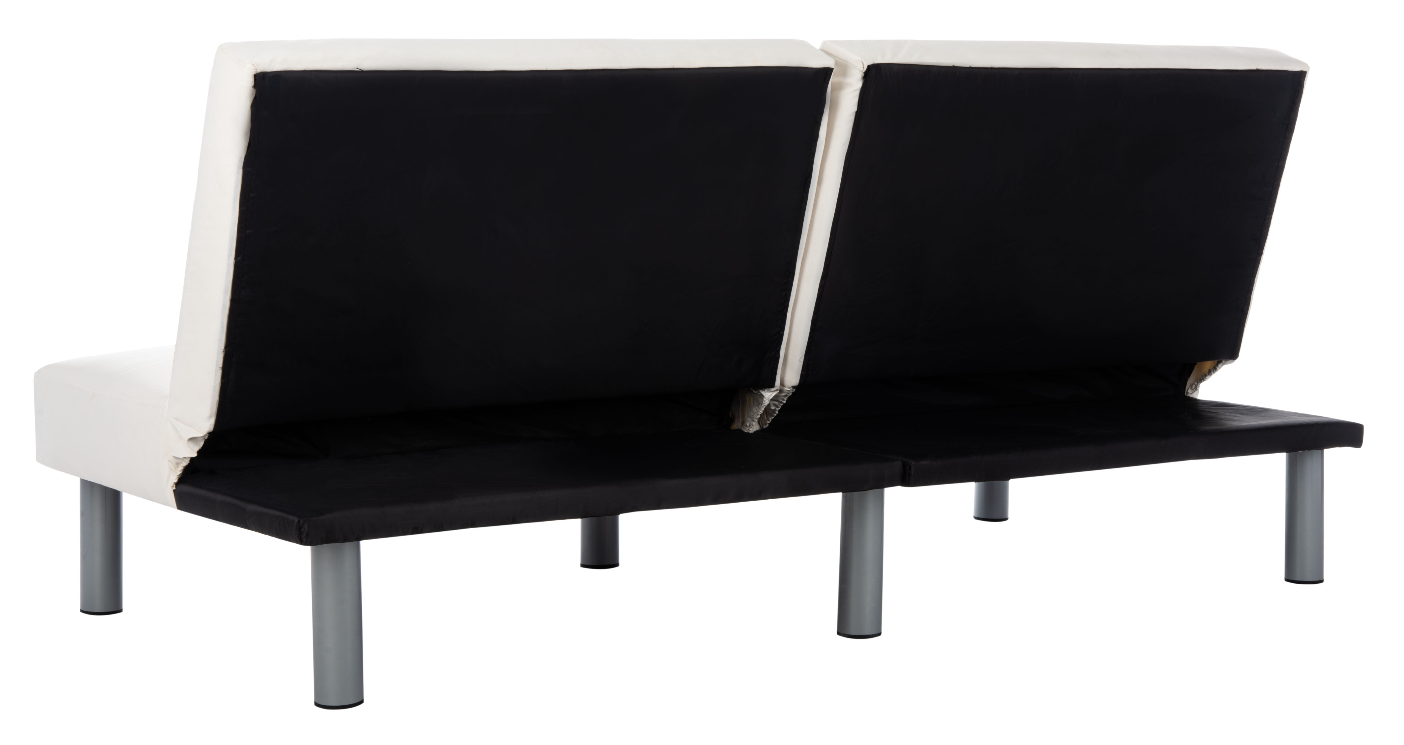 Safavieh Noho Modern Foldable Futon Bed, White/Silver