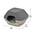 thumbnail image 2 of Vibrant Life 2-en-1 Lit-Condo pour Chats et Chiens avec Coussin Amovible, Gris, 18 Pouces x 12 Pouces x 18 Pouces, 2 of 5