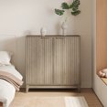 thumbnail image 4 of Buffet de 2 Puertas Roble Natural con patas de madera sólida para almacenaje de vajillas y organización de entrada, 4 of 7
