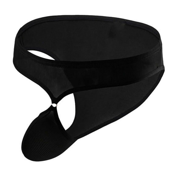 QIPOPIQ Mens Underwear Casual Solid Sexy Mesh Striped Low Waist Briefs Underwear Clearance