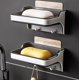 thumbnail image 2 of Soap Dish Holder Adhesive No Drilling Soap Holder Waterproof Soap Saver With Hooks Soap Tray For Bathroom Shower, 2 of 5
