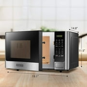 BLACK+DECKER 0.9 Cu.ft Countertop Microwave Oven in Stainless Steel