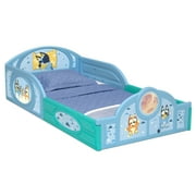 Bluey Sleep and Play Toddler Bed with Built-In Guardrails by Delta Children