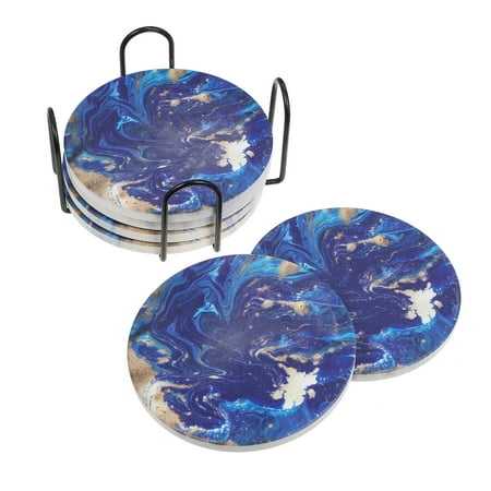 

OUNONA Coasters Coaster Ceramic Cup Holder Drink Cork Drinks Mat Absorbent Table Coffee Mug Marble Pad Placemats Kitchen Rack