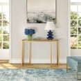 thumbnail image 4 of Evelyn&Zoe Oscar 42" Wide Rectangular Console Table, Brass, 4 of 7