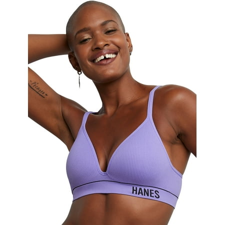 

Hanes Originals Women s Contour Wireless Seamless Rib Bralette ComfortFlex Fit Style MHB004