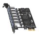 thumbnail image 4 of NUEVA tarjeta de expansión PCI Express X1 de 7 puertos USB 3.0, placa PCI-E PCI E USB 3.0, adaptador USB3 de 6 Gbps, controlador con chip NEC para PC de escritorio, 4 of 5