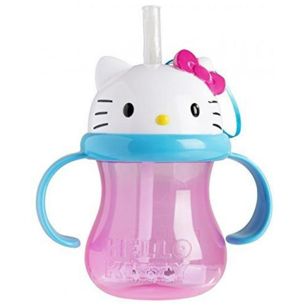 Munchkin Hello Kitty Character Sippy Cup with Handles and Straw, Pink
