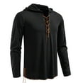 thumbnail image 2 of pstuiky Camisas suaves de manga larga para hombre, Top informal con capucha y cordón de manga larga de color liso a la moda para hombre Tops casuales para hombres xl, 2 of 9