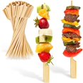 thumbnail image 2 of Koadzawe 1Pack 100Pcs Bamboo Wooden Paddle Picks Skewers Cocktail Picks Barbecue Stick For Bbq,Grilling,Barbeque Snacks,Appetizer, Dessert, Fruit, Sausage, Burger Appetizer Skewers, 2 of 9