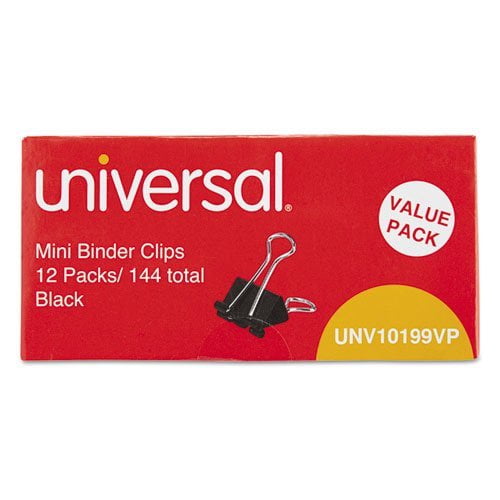 UNIVERSAL OFFICE PRODUCTS 10199VP Mini Binder Clips 1/4quot;... Steel Wire 
