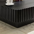 thumbnail image 6 of Kevinplus 35.43" Modern Square Handcraft Drum Coffee Table with Sturdy MDF Pedesta for Living Room, Black, 6 of 8