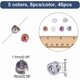 thumbnail image 2 of 40 piezas de cuentas facetadas de vidrio transparente electrochapado en 5 colores, con formas coloridas, ideales para la creación de pulseras, collares y bisutería., 2 of 6