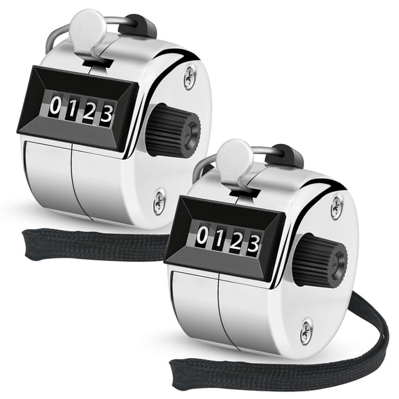 2 Pcs Clicker Counter, Hand Tally Counter with Large Display - Mechanical Pitch Counter Clicker for Baseball, Inventory, People Counting, Events, Gym Reps