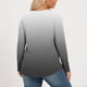thumbnail image 5 of Mujeres de Manga Larga Tops Casual de Moda Gradiente Impresión Cuello Redondo Plegado Tamaño Superior para Uso Diario Y de Fiesta, 5 of 6