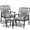 Gray, variant on LIFERUN 3-Piece Patio Furniture Set, Outdoor Rattan Chairs with Table, Garden Set with 3.15in Thick Cushions, WPC Armrest, for Balcony, Backyard, Terrace, Beige