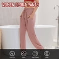 thumbnail image 2 of Mujer Pantalones deportivos de secado rápido con bolsillos Cordón Cintura elástica Pantalón Joggers Abanopi Pantalones deportivos de mujer, 2 of 7