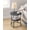 Charcoal Gray + Ink Black, variant on VASAGLE 21.7-Inch Round Side Table, 2-Tier End Table with Power Outlets, Nightstand with Steel Frame, Spacious Top, for Small Spaces, Living Room, Bedroom, Rustic Brown and Ink Black