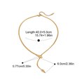 thumbnail image 3 of 1. Sleek Y-Necklace Stainless Steel Adjustable 40-45cm Cubic Zirconia Clavicle Jewelry for Women Daily & Evening Wear, 3 of 8