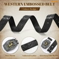 thumbnail image 3 of WHIPPY Men's Western Cowboy Belts for Women Cowgirl Belt Western Leather Belts for Jeans, 3 of 6