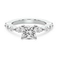 thumbnail image 4 of IGI Certified 1 Carat Princess Shape Lab Grown Diamond Engagement Ring | 14K White Gold | Pamela Eternity Side Stone Diamond Ring | FG-VS1-VS2 Quality Friendly Diamonds, 4 of 6
