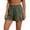 Army Green, variant on Women's Summer Linen Shorts, High Waisted Wide Leg Casual Shorts with Pockets, Breathable Lightweight Pull on Plus Size Beach Bottoms
