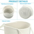 thumbnail image 3 of Cesta colgante para plantas Uxcell, cesta de macramé tejida con cuerda colgante de 28" para decoración del hogar, blanca 1 paquete, 3 of 6