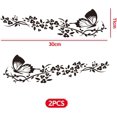 thumbnail image 2 of Lunfar (Black)2 Pcs Car Sticker, Car Decals with Butterfly and Flower Pattern, Tuning Car Sticker for Car Hood, Motorcycle, Skateboards, Suitcases, Walls, 2 of 4
