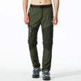 thumbnail image 3 of Pantalones secos rápidos desmontables de verano para hombre, pantalones cortos elásticos transpirables para exteriores, senderismo, pesca, escalada, pantalones deportivos informales, 3 of 5