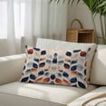 thumbnail image 3 of Navy Blue Burnt Orange Botanical Standard Size Pillow Cover, Pillowcase Protectors with Zipper, Breathable Decorative Throw Pillow Case Cover, Vintage Leaves Pillow Shams for Couch Sofa 20x26Inch, 3 of 8