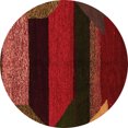 thumbnail image 1 of Ahgly Company Indoor Round Abstract Orange Modern Area Rugs, 8' Round, 1 of 4
