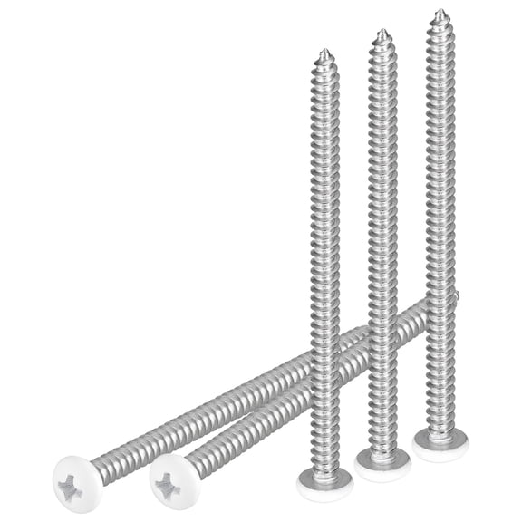 Uxcell #10x3" Silver Screws - 25Pack - 304 Stainless Steel Pan Head Phillips Screw