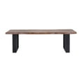 thumbnail image 3 of Casartis Living Legacy 55"L Solid Wood Live Edge Dining Bench in Brown & Black., 3 of 5