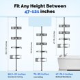 thumbnail image 6 of Corner Shower Caddy Tension Pole: Quick Installation 4-Tier Rustproof Bathroom Organizer Shelves for Bathtub Shampoo Storage - 47-121 inch Adjustable Floor Standing Bath Rack Holder - Silver, 6 of 14