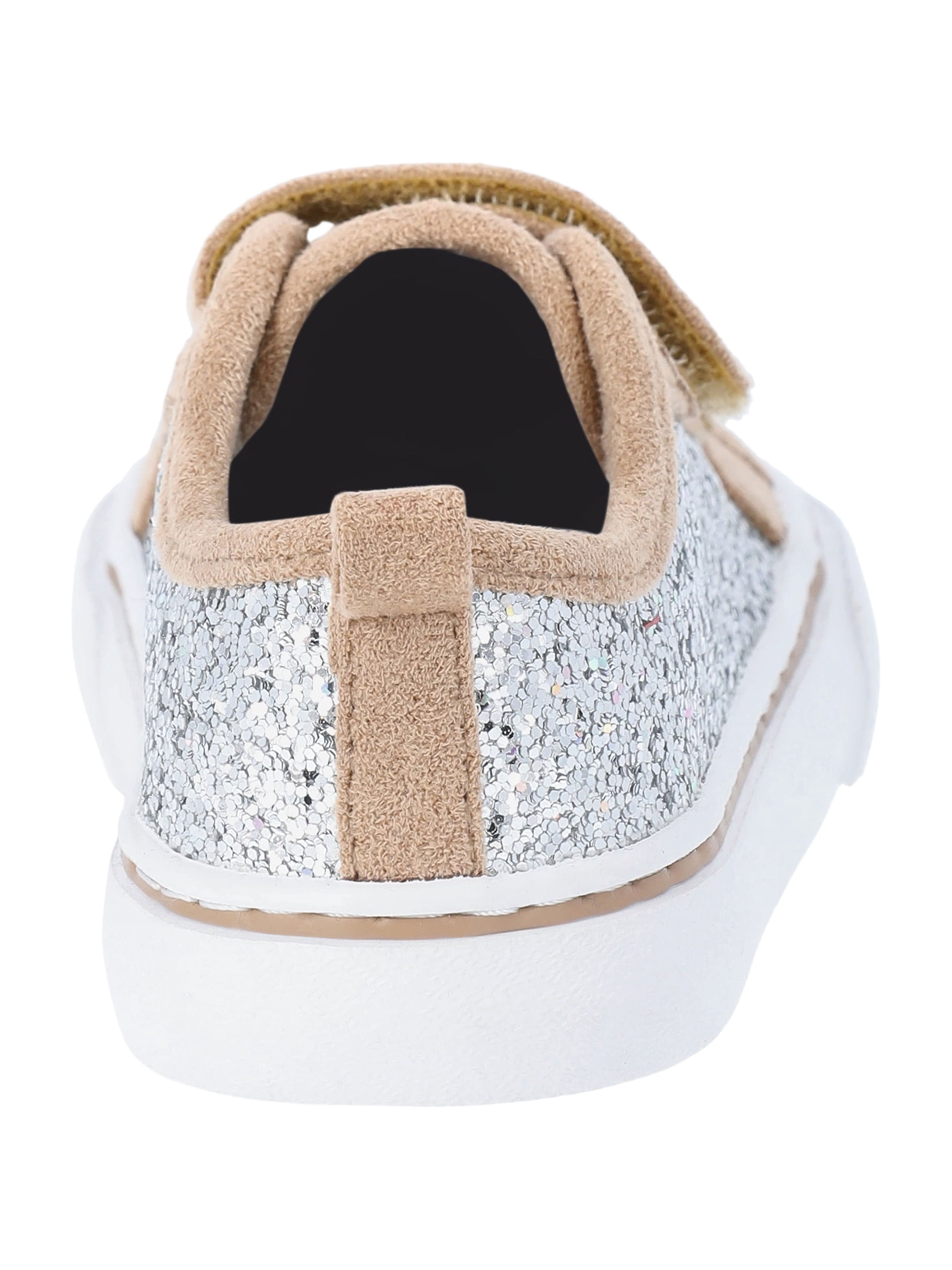 Wonder Nation Toddler Girls Glitter Two Strap Skate Sneakers