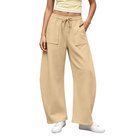 Tumotour Plus Size Sweatpants for Women Drawstring Elastic High Waist Wide Leg Pants Athletic Workout Running Joggers with Pockets