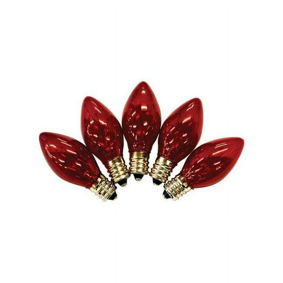 BULB TRANSP C7 RED (Pack of 1)