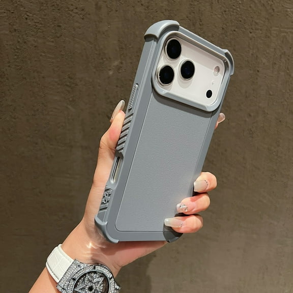 Decase Compatible with iPhone 17 Pro Max Rugged Shockproof 3-in-1 Cover, Anti-Scratch PC TPU Hybrid Back Cover, Wireless Charging, Heavy Duty Matte Non-Slip Protective Phone Case,Gray