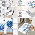 thumbnail image 5 of KOKGYM Home Sweet Home Blue Hydrangea Polyester Shower Curtain Set, 72" x 72", 5 of 8