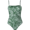 thumbnail image 5 of Women Swimsuit One Piece Bathing Suit Square Neck Cutout Back Tummy Control with Adjustable Spaghetti Straps, 5 of 6