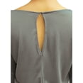 thumbnail image 4 of Womens Casual Stretch Long-Sleeve Plunging Deep V-Neck Romper Playsuit, 4 of 6
