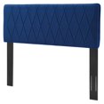 thumbnail image 1 of Headboard, Full Queen Size, Velvet, Blue Navy, Modern Contemporary Urban Design, Bedroom Master Guest Suite, 1 of 10