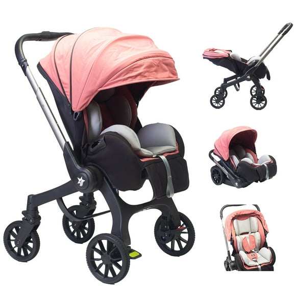 Carriola Para Bebé Starkids Lyra Convertible A Autoasiento Rosa