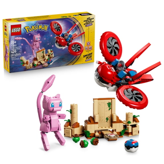 LEGO Pokémon SMART Play: Drone Search for Mythical Mew - Compatible Set with 3 SMART Tags and a Pokémon Figure - Interactive Building Toy - Gift for Boys and Girls, Ages 8 - 72161