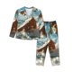thumbnail image 1 of Balery Fresh Coconut Splash Conjunto de Pijama con Estampado para Mujer, Conjunto de Dos Piezas con Manga Larga, Ropa de Dormir Suave con Bolsillos, Pijamas Cómodos-Medium, 1 of 7