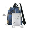 thumbnail image 3 of FORMRS Women's Travel Backpack Purse Anti-Theft Hidden Pockets Casual Shoulder Bag, Blue Geometric Pattern, 3 of 7