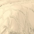 thumbnail image 4 of DNG Creations 5 Piece Ruffle Ribbon Design Comforter ( Oversized Queen Size ) Ultra Soft All-Season 550 GSM 800 Threads Count,100% Egyptian Cotton - Solid Ivory Colour, 4 of 5