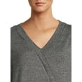 thumbnail image 5 of Time and Tru Women's Hacci Wrap Top, 5 of 5